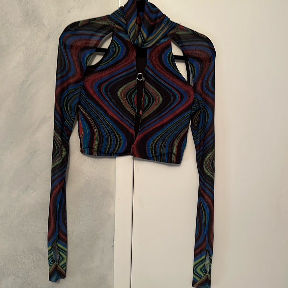 Afrm Crop Multi Color Top Size S/P - image 1